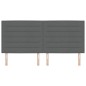 vidaXL Testata LED Design Linee Grigio Scuro 100 cm Tessuto
