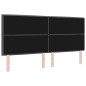 vidaXL Testata LED Design Linee Grigio Scuro 100 cm Tessuto
