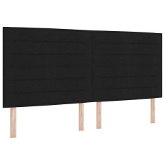 vidaXL Testata LED Design Linee Nera 100 cm Tessuto