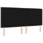 vidaXL Testata LED Design Linee Nera 100 cm Tessuto