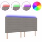 vidaXL Testata LED Design Lines Tortora 200 cm Tessuto