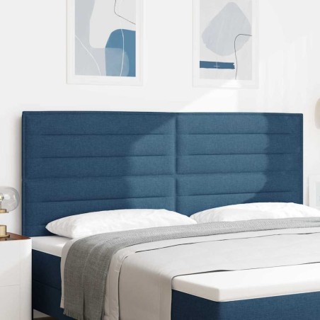 vidaXL Testata a LED Design Lines Blu 200 cm Tessuto