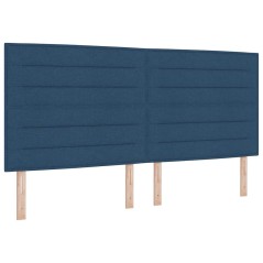 vidaXL Testata a LED Design Lines Blu 200 cm Tessuto