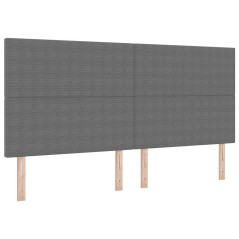 Testata LED Grigia 100 cm in Tessuto Corduroy di vidaXL