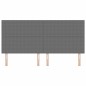 Testata LED Grigia 100 cm in Tessuto Corduroy di vidaXL