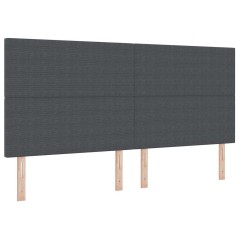 Testata LED vidaXL Grigia Scura 100 cm in Tessuto Corduroy