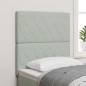 vidaXL Testata Letto LED Grigio Chiaro 80 cm in Velluto