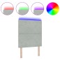 vidaXL Testata Letto LED Grigio Chiaro 80 cm in Velluto
