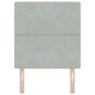 vidaXL Testata Letto LED Grigio Chiaro 80 cm in Velluto