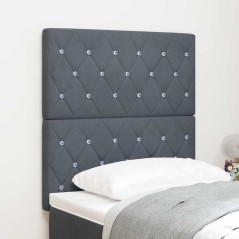 vidaXL Testata LED grigio scuro in velluto, 80 cm
