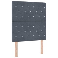vidaXL Testata LED grigio scuro in velluto, 80 cm