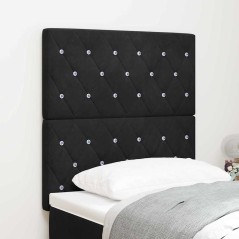 vidaXL Testata LED nera da 80 cm in velluto