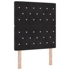 vidaXL Testata LED nera da 80 cm in velluto