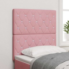 vidaXL Testiera LED rosa 80 cm in velluto