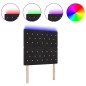 vidaXL Testata LED nera, 90 cm in velluto