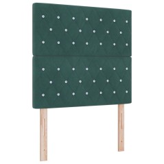 vidaXL Testiera LED verde scuro, 90 cm in velluto