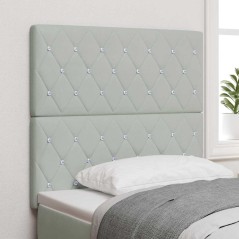 vidaXL Testata LED in velluto grigio chiaro 100 cm