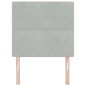 vidaXL Testata LED in velluto grigio chiaro 100 cm