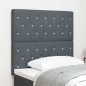 vidaXL Testata LED Grigio Scuro 100 cm in Velluto