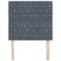 vidaXL Testata LED Grigio Scuro 100 cm in Velluto