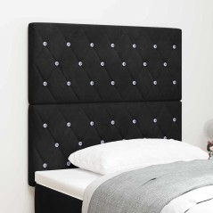 vidaXL Testata LED nera da 100 cm in velluto