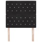 vidaXL Testata LED nera da 100 cm in velluto