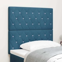 vidaXL Testata LED blu scuro 100 cm in velluto