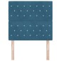 vidaXL Testata LED blu scuro 100 cm in velluto