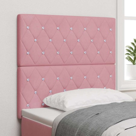 vidaXL Testiera LED rosa 100 cm in velluto