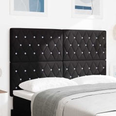 vidaXL Testata LED nera in velluto, 72 cm