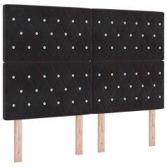 vidaXL Testata LED nera in velluto, 72 cm