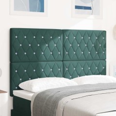 vidaXL Testata letto LED verde scuro in velluto 72 cm