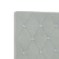 vidaXL Testiera LED grigio chiaro in velluto da 80 cm