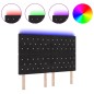 vidaXL Testata LED nera da 80 cm in velluto vidaXL Testata LED nera da 80 cm in velluto