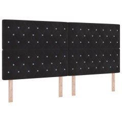 vidaXL Testata LED Nera in Velluto da 100 cm