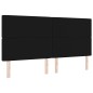 vidaXL Testata LED Nera in Velluto da 100 cm