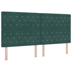 vidaXL Testata LED verde scuro da 100 cm in velluto