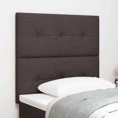 vidaXL Testiera LED marrone scuro 100 cm in tessuto