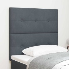 Testata LED vidaXL Grigia Scura 100 cm Velluto