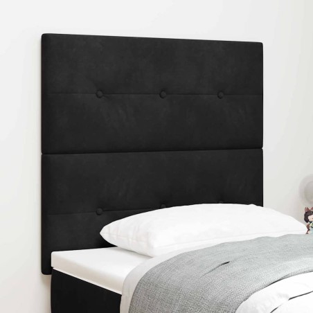 Testata LED vidaXL Nera 100 cm in Velluto
