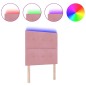 Testata LED vidaXL Rosa 100 cm Velluto Testata LED vidaXL Rosa 100 cm Velluto