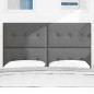 vidaXL Testata Letto LED Grigia Scura da 72 cm in Tessuto