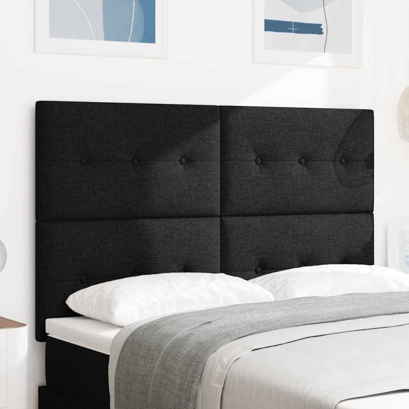 vidaXL Testata letto LED nera, 72 cm, in tessuto vidaXL Testata letto LED nera, 72 cm, in tessuto