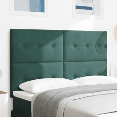 vidaXL Testata LED Verde scuro 72 cm Velluto