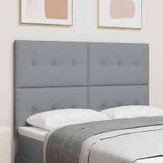 vidaXL Testata LED grigia chiara 80 cm in tessuto