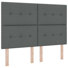 vidaXL Testiera LED Grigia Scura da 80 cm in Tessuto