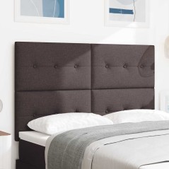 vidaXL Testiera LED Marrone Scuro 80 cm in Tessuto