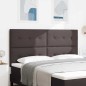 vidaXL Testiera LED marrone scuro 90 cm, tessuto vidaXL Testiera LED marrone scuro 90 cm, tessuto