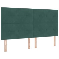 Testata LED vidaXL Verde Scuro 90 cm in Velluto