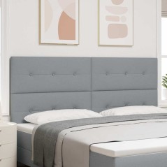 vidaXL Testiera LED grigia chiara, 100 cm in tessuto